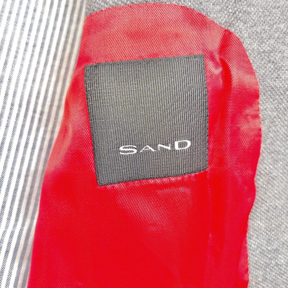 Sand Copenhagen Blazer Womens US 12 Gray Slim Tracy Cotton Retail $495 - Picture 8 of 16